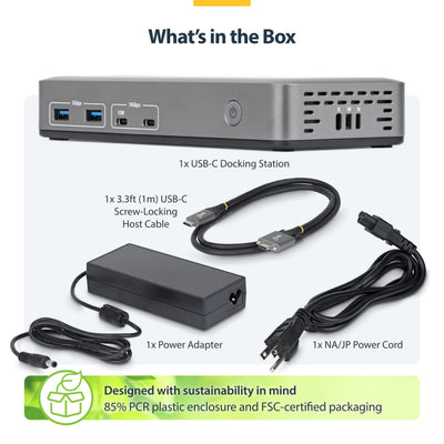 STARTECH CONNECT THREE 4K 60HZ DISPLAYS (2X DP / 1X HDMI) THROUGH A SINGLE USB TYPE-C POR (199N-USBC-DOCK) - Cartouches Certifiees