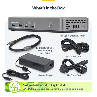STARTECH CONNECT THREE 4K 60HZ DISPLAYS (2X DP / 1X HDMI) THROUGH A SINGLE USB TYPE-C POR (199N-USBC-DOCK) - Cartouches Certifiees