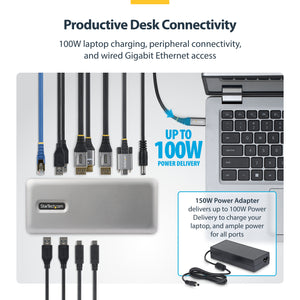 STARTECH CONNECT THREE 4K 60HZ DISPLAYS (2X DP / 1X HDMI) THROUGH A SINGLE USB TYPE-C POR (199N-USBC-DOCK) - Cartouches Certifiees