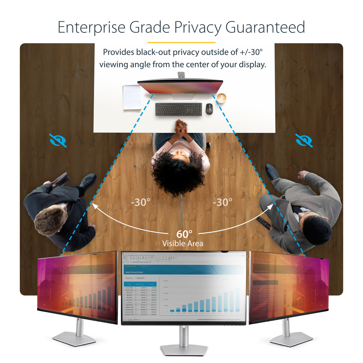 STARTECH display privacy filters 60,5 cm (23.8") Monitor Frameless display privacy filter (238G-PRIVACY-SCREEN) - Cartouches Certifiees