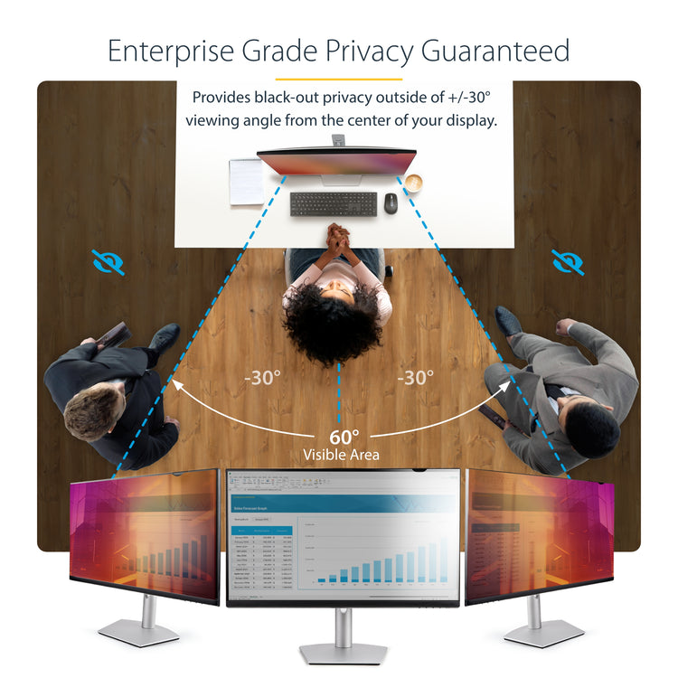 STARTECH display privacy filters 60,5 cm (23.8") Monitor Frameless display privacy filter (238G-PRIVACY-SCREEN) - Cartouches Certifiees