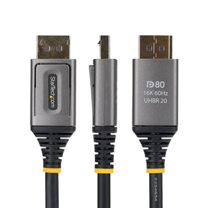 STARTECH DisplayPort cable 0,5 m Black (DP21V-50C-DP80-CABLE) - Cartouches Certifiees