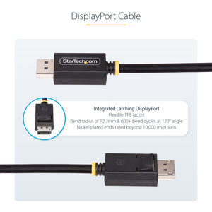 STARTECH DisplayPort cable 1,8 m Black (DP21-6F-DP40-CABLE) - Cartouches Certifiees