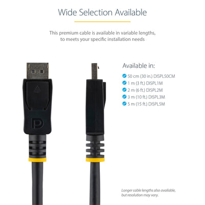 STARTECH DisplayPort cable 2 m Black (DISPL2M) - Cartouches Certifiees