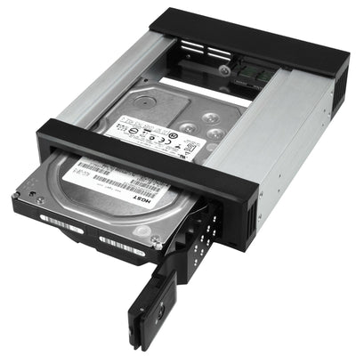 STARTECH drive bay panel 13,3 cm (5.25") Carrier panel Black (HSB1SATSASBA) - Cartouches Certifiees