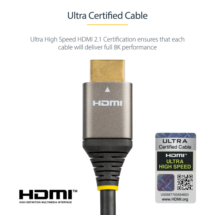STARTECH HDMI cable 3 m HDMI Type A (Standard) Black, Grey (HDMM21V3M) - Cartouches Certifiees