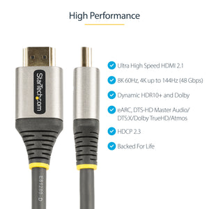 STARTECH HDMI cable 3 m HDMI Type A (Standard) Black, Grey (HDMM21V3M) - Cartouches Certifiees