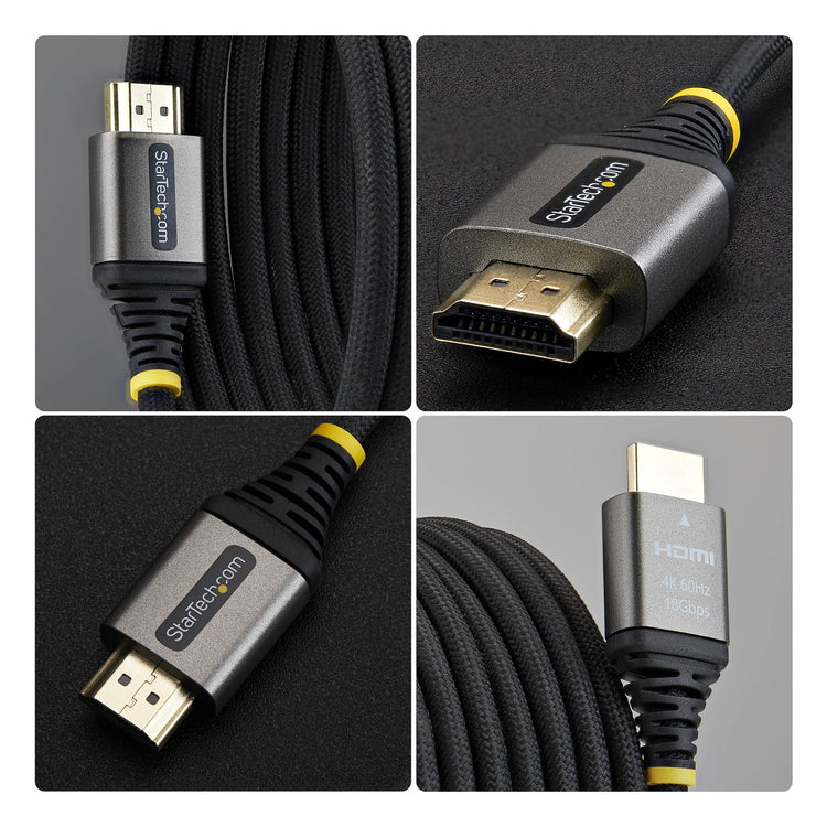 STARTECH HDMI cable 3 m HDMI Type A (Standard) Black, Silver (HDMI2-FLEX-4K60-10F) - Cartouches Certifiees