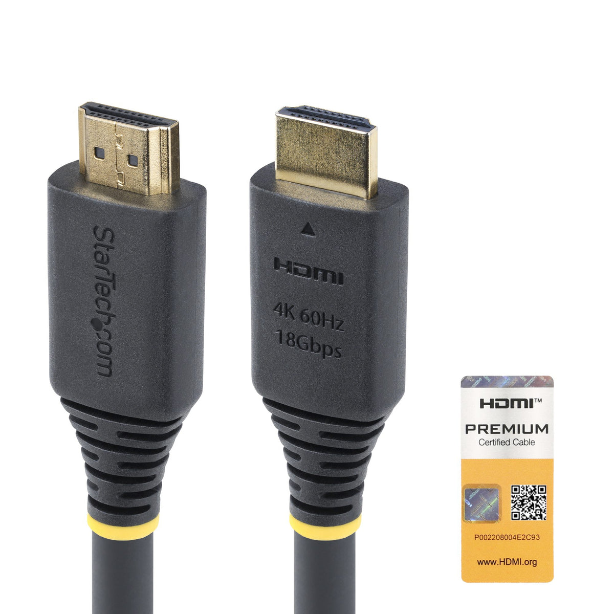 STARTECH HDMI cable 7,6 m HDMI Type A (Standard) Black (HDMI2-CABLE-4K60-25F) - Cartouches Certifiees