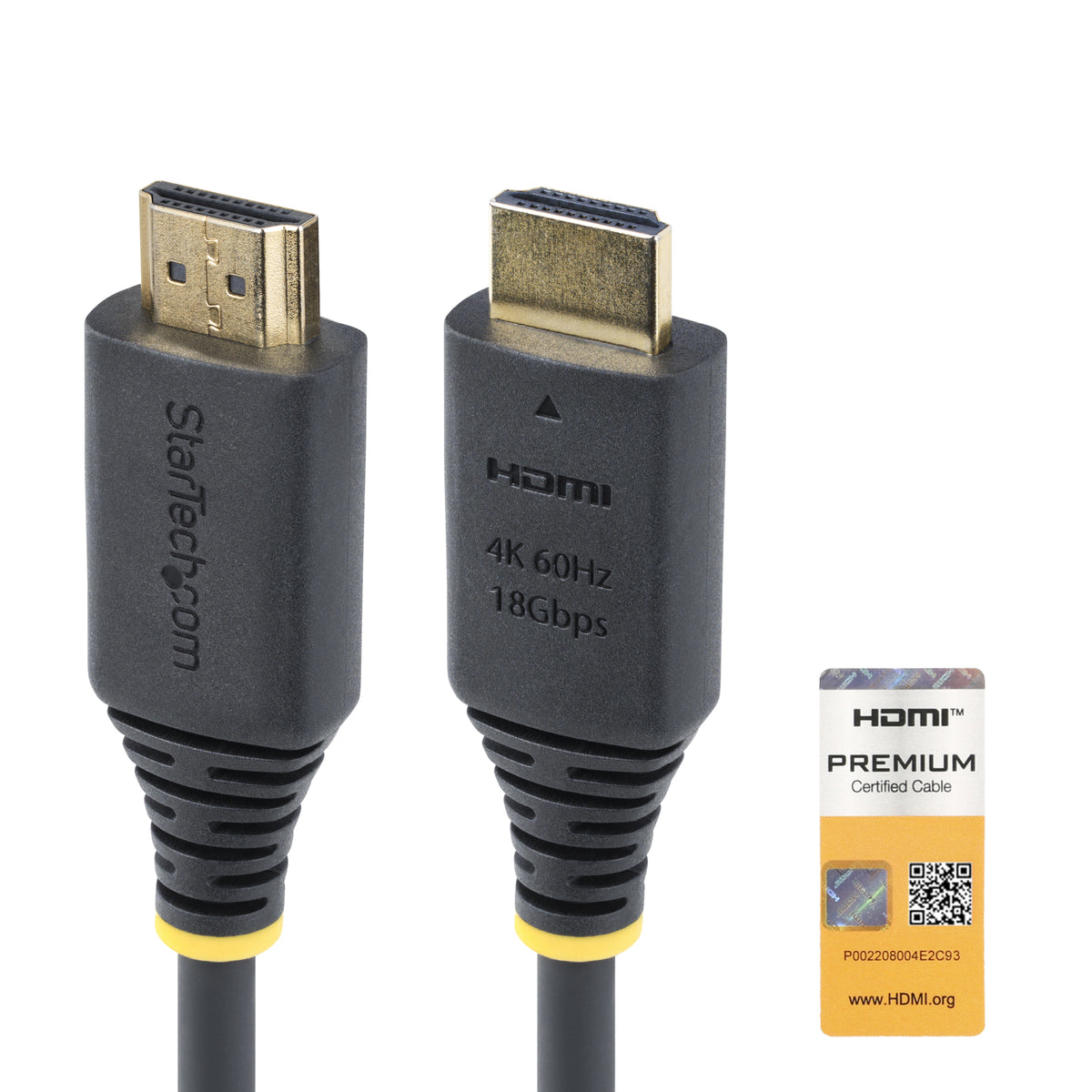 STARTECH HDMI cable HDMI Type A (Standard) Black (HDMI2-CABLE-4K60-1M) - Cartouches Certifiees
