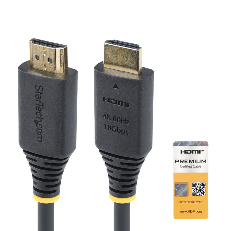 STARTECH HDMI cable HDMI Type A (Standard) Black (HDMI2-CABLE-4K60-1M) - Cartouches Certifiees