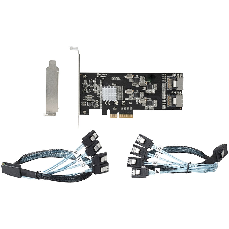 STARTECH interface cards/adapter Internal Mini-SAS (8P6G-PCIE-SATA-CARD) - Cartouches Certifiees
