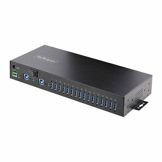 STARTECH hub & concentrateur 2 x USB 3.2 Gen 1 (3.1 Gen 1) Type-B 5000 Mbit/s Noir (S5G16AINDS-USB-A-HUB)