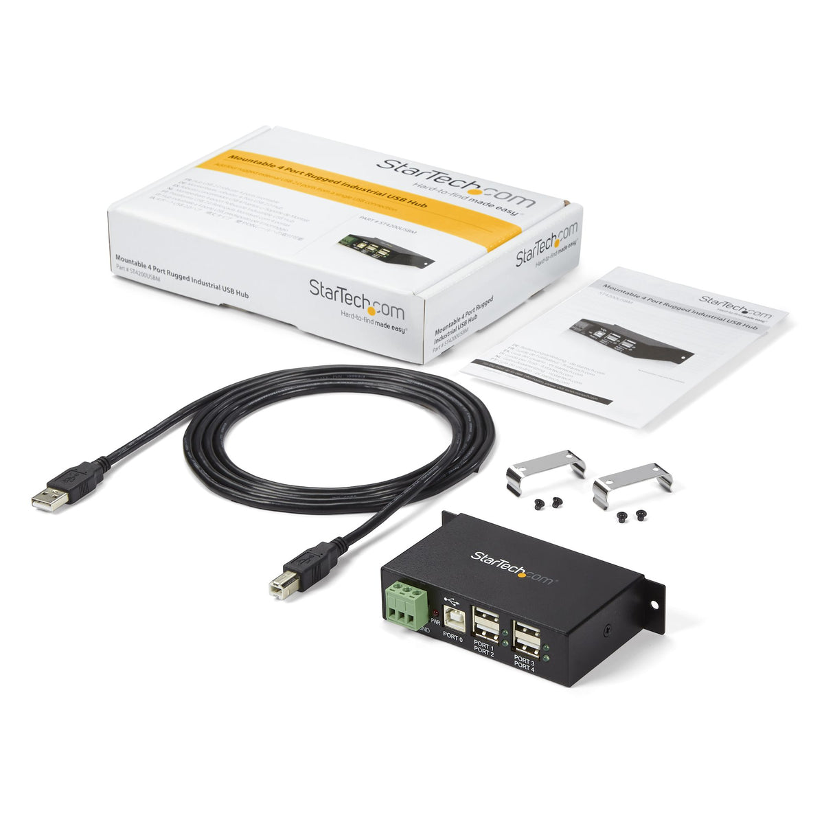 STARTECH interface hub USB 2.0 Type-B 480 Mbit/s Black (ST4200USBM) - Cartouches Certifiees