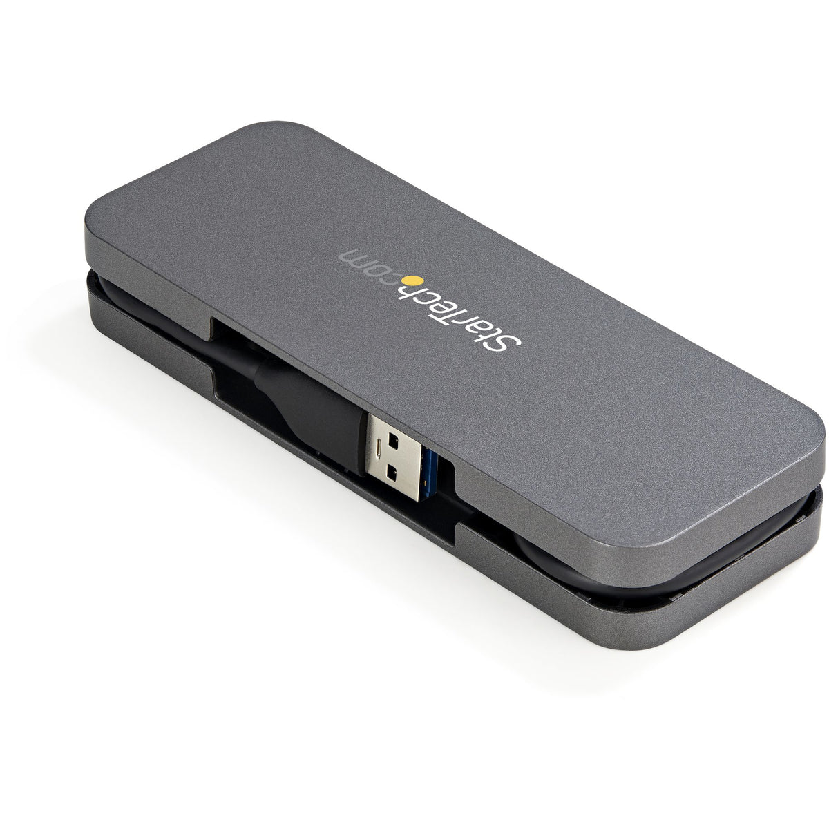 STARTECH interface hub USB 3.2 Gen 1 (3.1 Gen 1) Type-A 5000 Mbit/s Black, Grey (HB30AM4AB) - Cartouches Certifiees