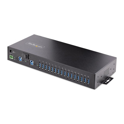 STARTECH interface hub USB 3.2 Gen 1 (3.1 Gen 1) Type-B 5000 Mbit/s Black (5G16AINDS-USB-A-HUB) - Cartouches Certifiees