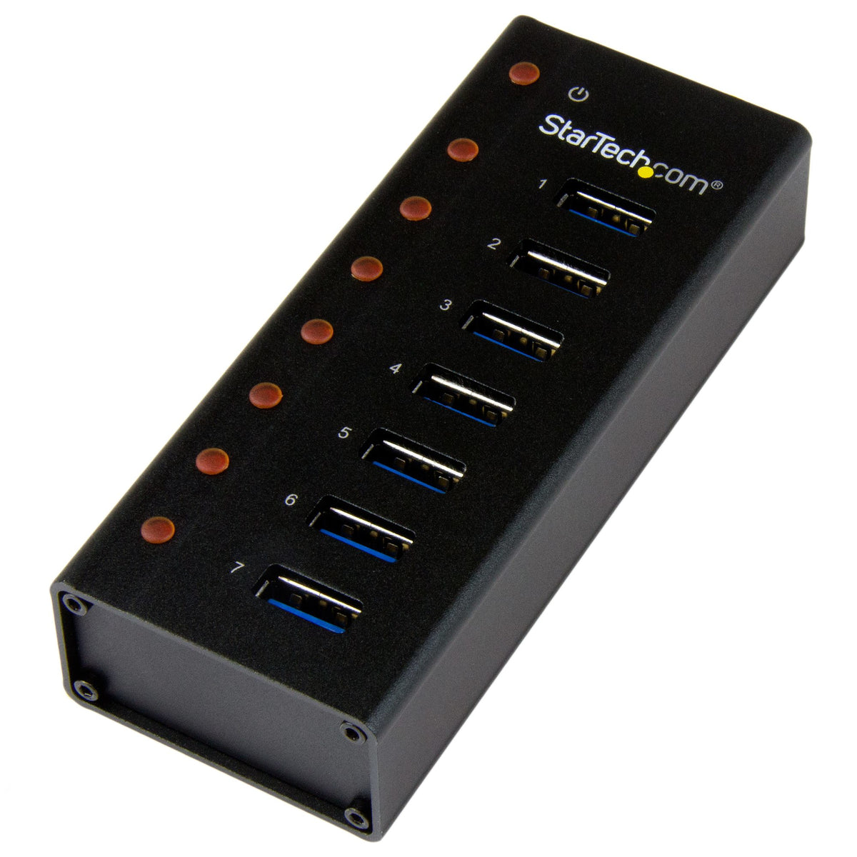 STARTECH interface hub USB 3.2 Gen 1 (3.1 Gen 1) Type-B 5000 Mbit/s Black (ST7300U3M) - Cartouches Certifiees