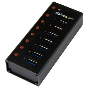 STARTECH interface hub USB 3.2 Gen 1 (3.1 Gen 1) Type-B 5000 Mbit/s Black (ST7300U3M) - Cartouches Certifiees