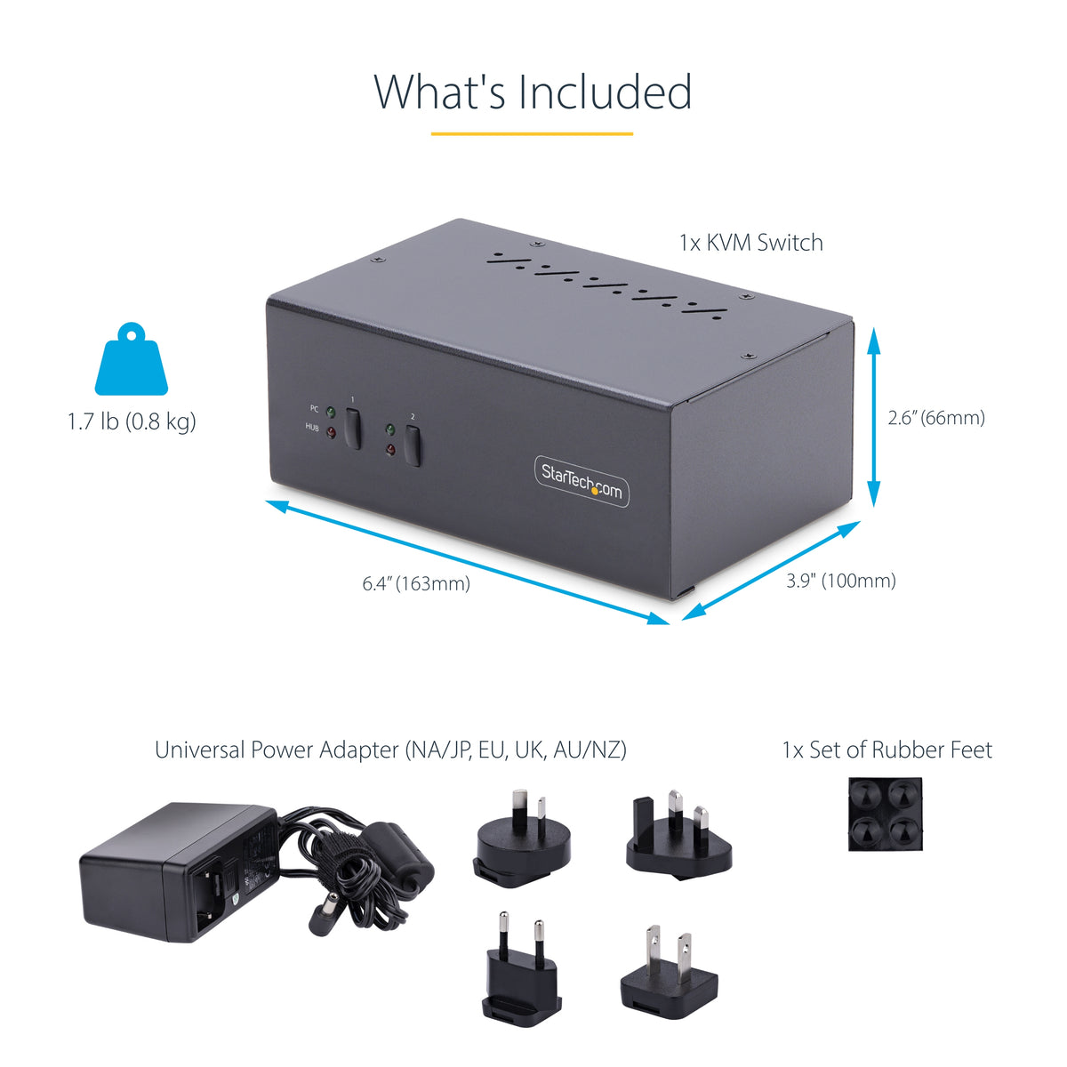 STARTECH KVM switch Black (P2DD46A2-KVM-SWITCH) - Cartouches Certifiees