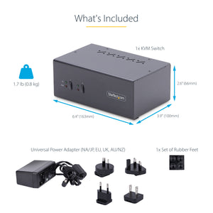STARTECH KVM switch Black (P2DD46A2-KVM-SWITCH) - Cartouches Certifiees
