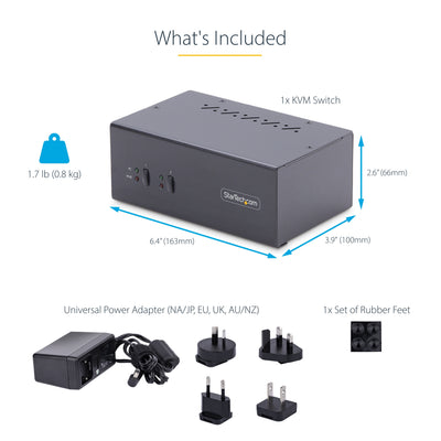 STARTECH KVM switch Black (P2DD46A2-KVM-SWITCH) - Cartouches Certifiees