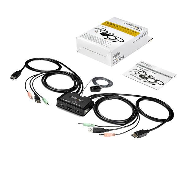 STARTECH KVM switch Black (SV211DPUA4K) - Cartouches Certifiees