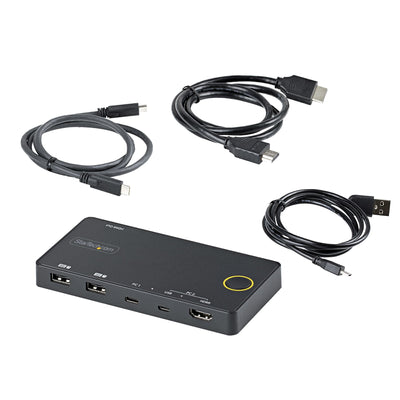STARTECH KVM switch Black (SV221HUC4K) - Cartouches Certifiees