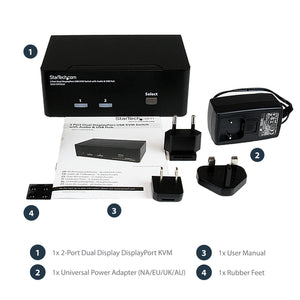 STARTECH KVM switch Black (SV231DPDDUA) - Cartouches Certifiees
