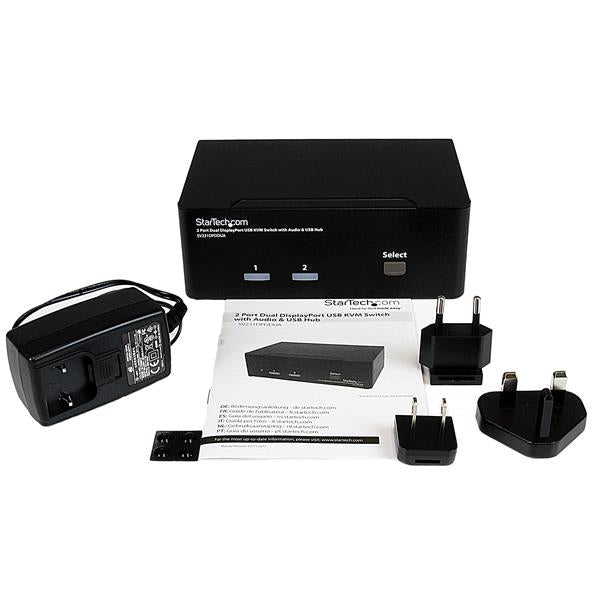 STARTECH KVM switch Black (SV231DPDDUA) - Cartouches Certifiees