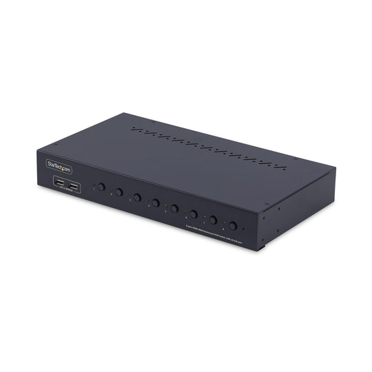 STARTECH commutateur écran, clavier et souris Grille de montage Noir (R8AH202-KVM-SWITCH)