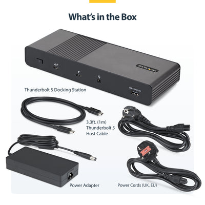 STARTECH laptop dock/port replicator Wired Thunderbolt 5 Black, Grey (206N-TB5USB4DOCK) - Cartouches Certifiees