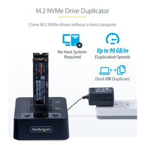 STARTECH media duplicator HDD/SSD duplicator Black 1 copies (M2-HDD-DUPLICATOR-N1) - Cartouches Certifiees