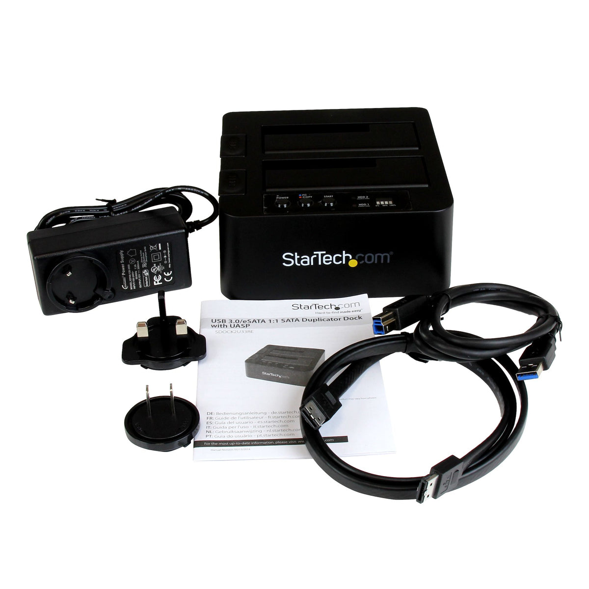 STARTECH media duplicator HDD/SSD duplicator Black 1 copies (SDOCK2U33RE) - Cartouches Certifiees