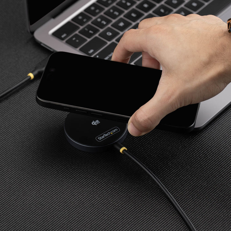 STARTECH mobile device charger Smartphone Black USB Wireless charging Indoor (1PB-WIRELESS-CHARGER) - Cartouches Certifiees