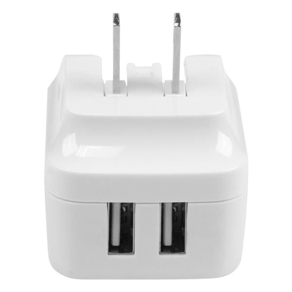 STARTECH mobile device charger Smartphone, Tablet White AC Indoor (USB2PACWH) - Cartouches Certifiees