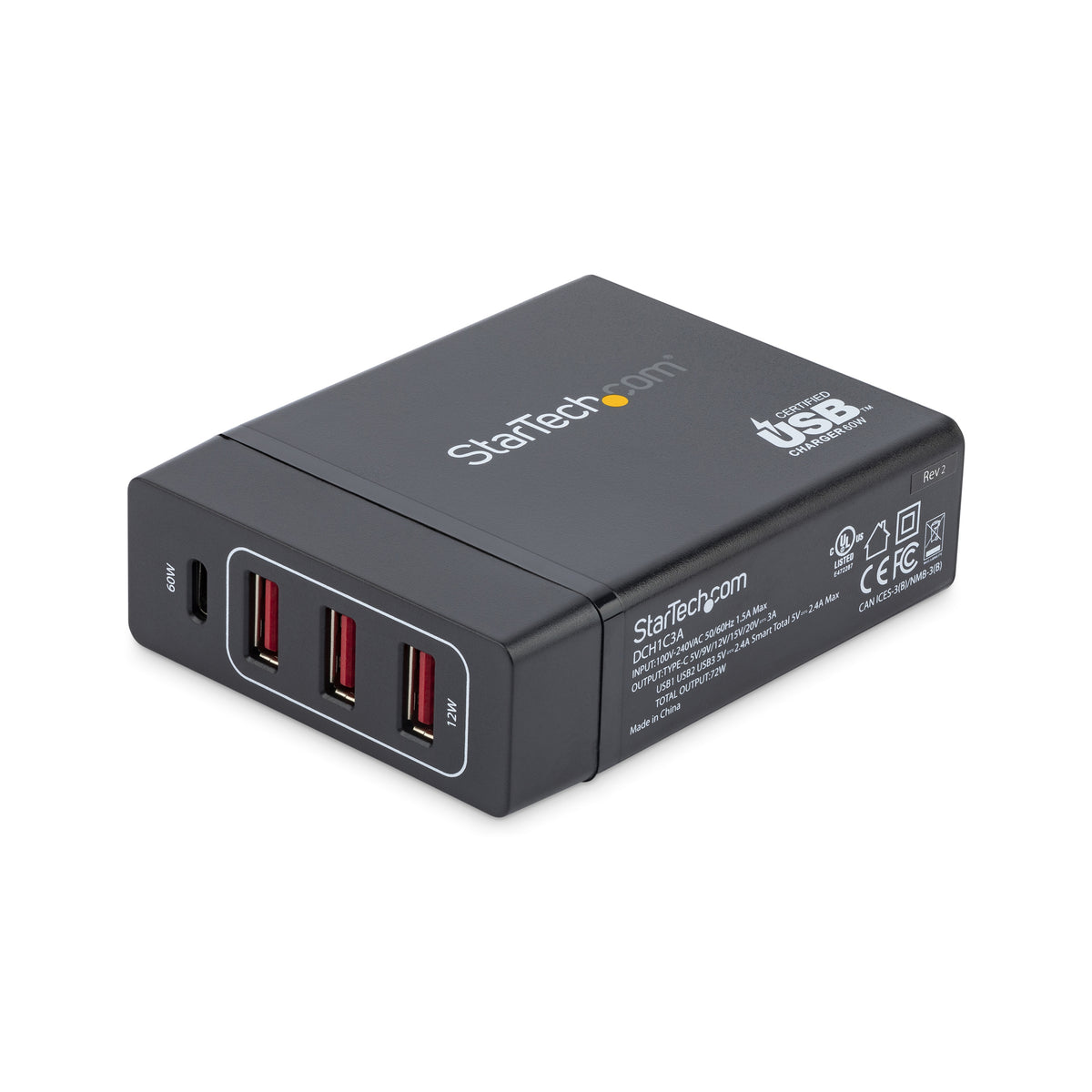 STARTECH mobile device charger Universal Black AC Indoor (DCH1C3A) - Cartouches Certifiees