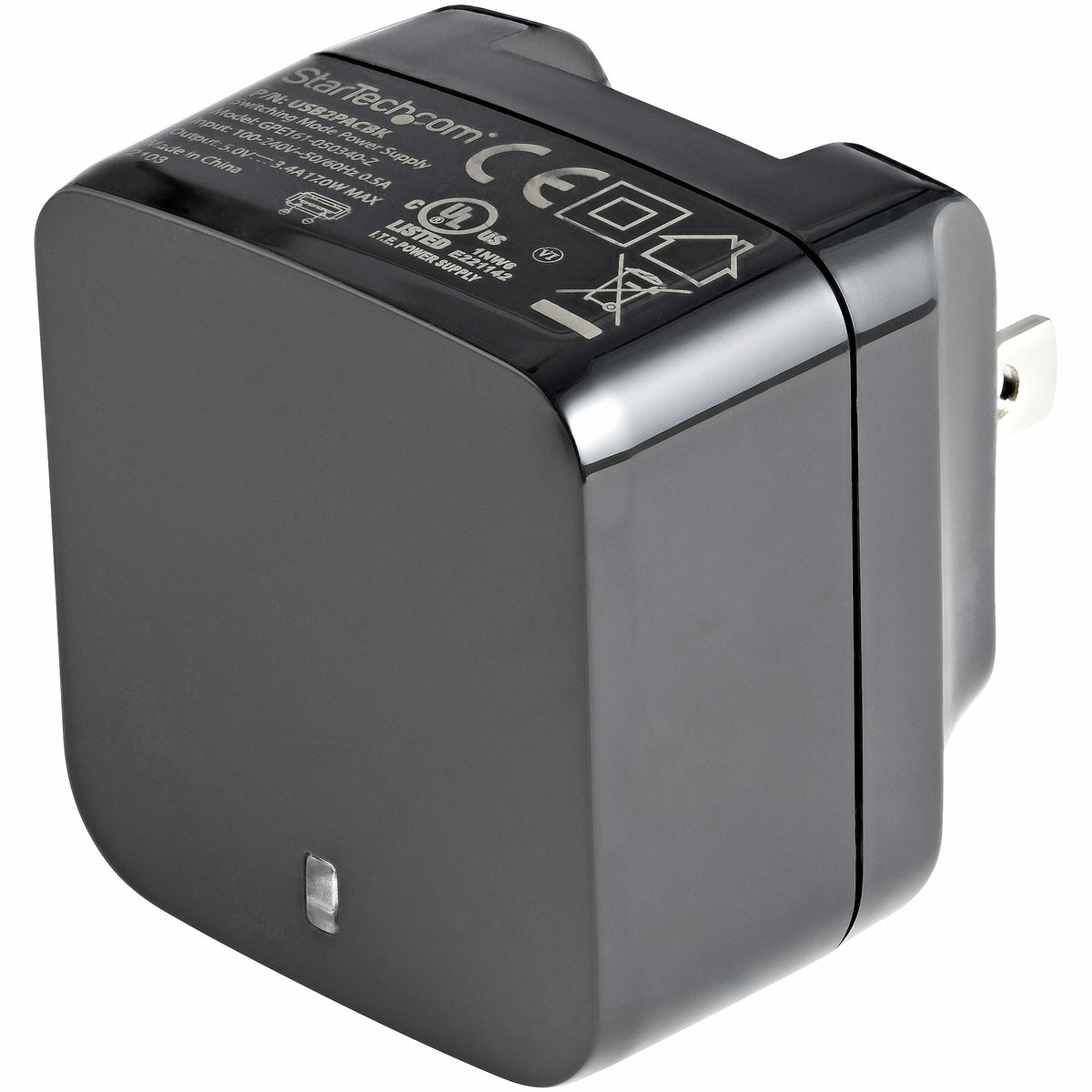 STARTECH mobile device charger Universal Black AC Indoor (USB2PACUBK) - Cartouches Certifiees