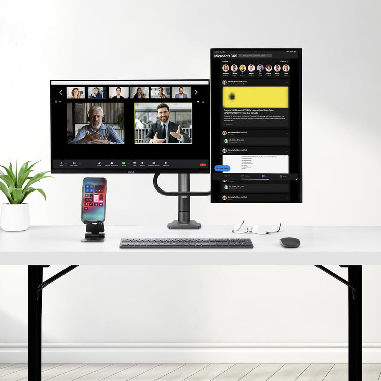STARTECH monitor mount / stand 68,6 cm (27") Desk Black (H2M1AS2-MONITOR-ARM) - Cartouches Certifiees