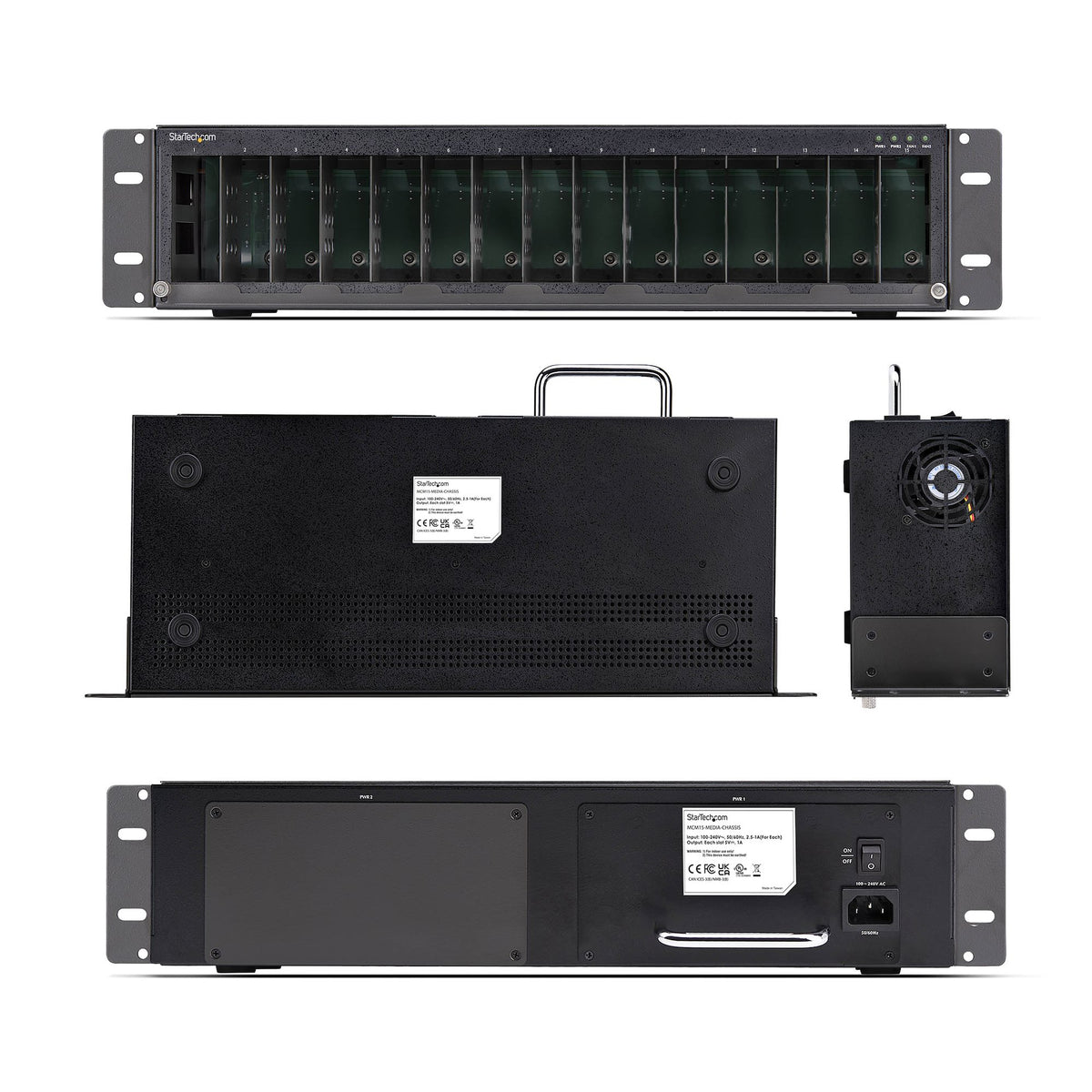 STARTECH network equipment chassis Black (MCM15-MEDIA-CHASSIS) - Cartouches Certifiees
