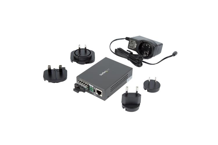 STARTECH network media converter 1000 Mbit/s 1310 nm Single-mode Black (MCMGBSCSM10) - Cartouches Certifiees