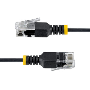 STARTECH networking cable Black 0,2 m Cat6a U/UTP (UTP) Round (N6APATUTP34BKS-6IN) - Cartouches Certifiees