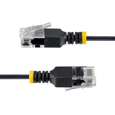 STARTECH networking cable Black 0,2 m Cat6a U/UTP (UTP) Round (N6APATUTP34BKS-6IN) - Cartouches Certifiees