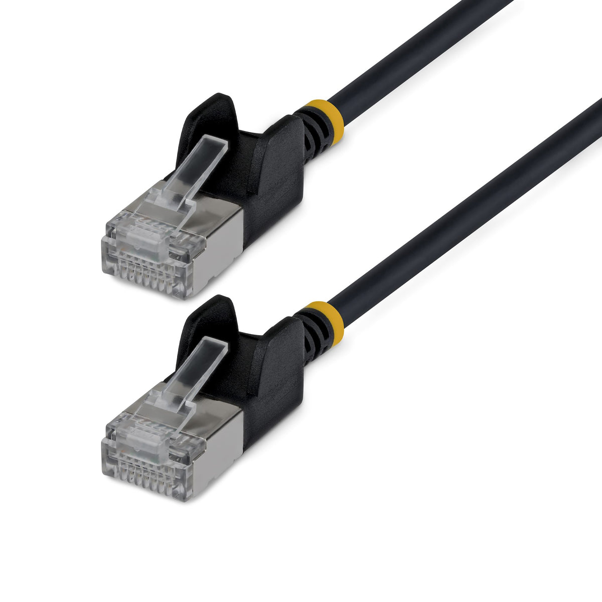 STARTECH networking cable Black 0,609 m Cat6a U/FTP (STP) Round (N6APATSTP34BKS-2FT) - Cartouches Certifiees