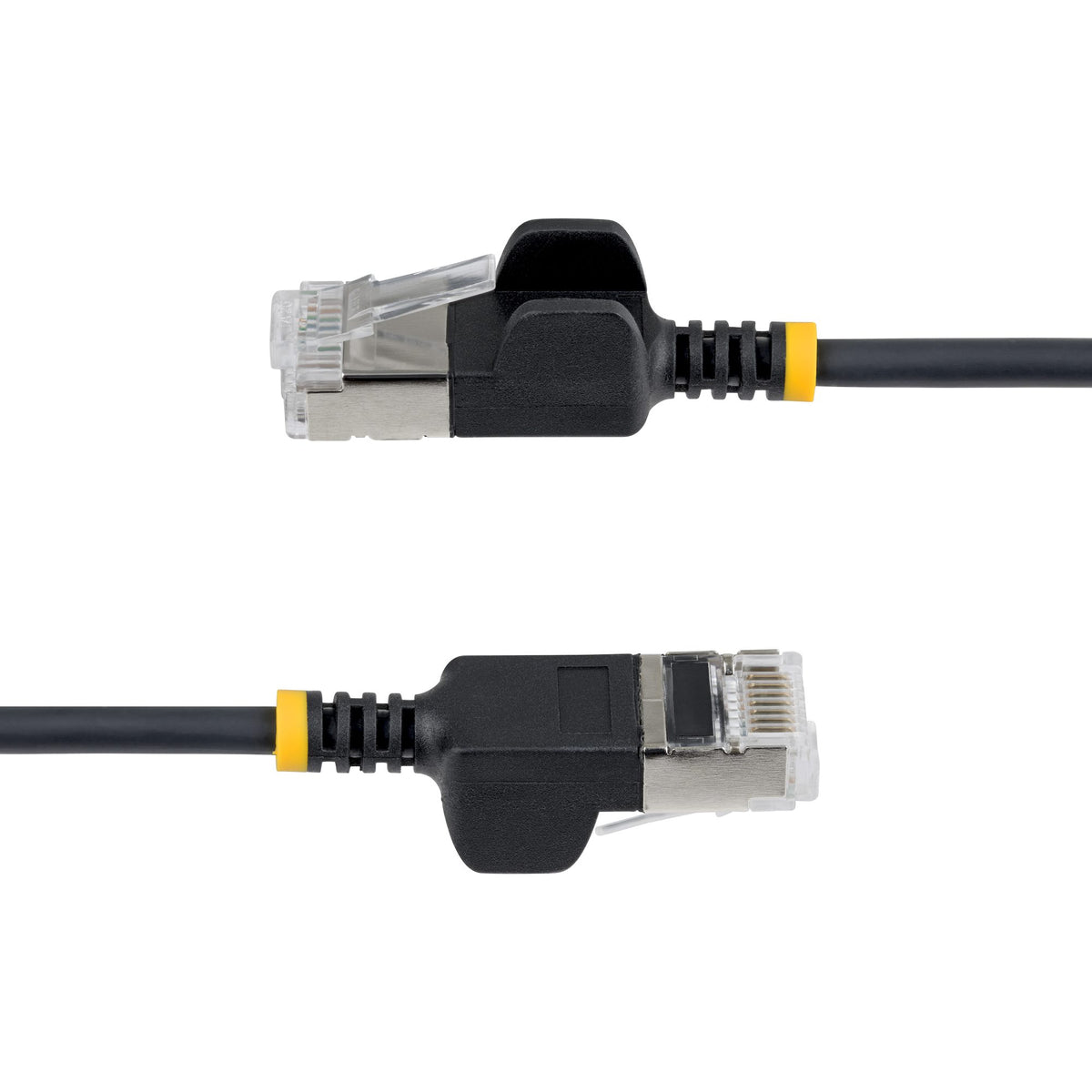 STARTECH networking cable Black 0,609 m Cat6a U/FTP (STP) Round (N6APATSTP34BKS-2FT) - Cartouches Certifiees