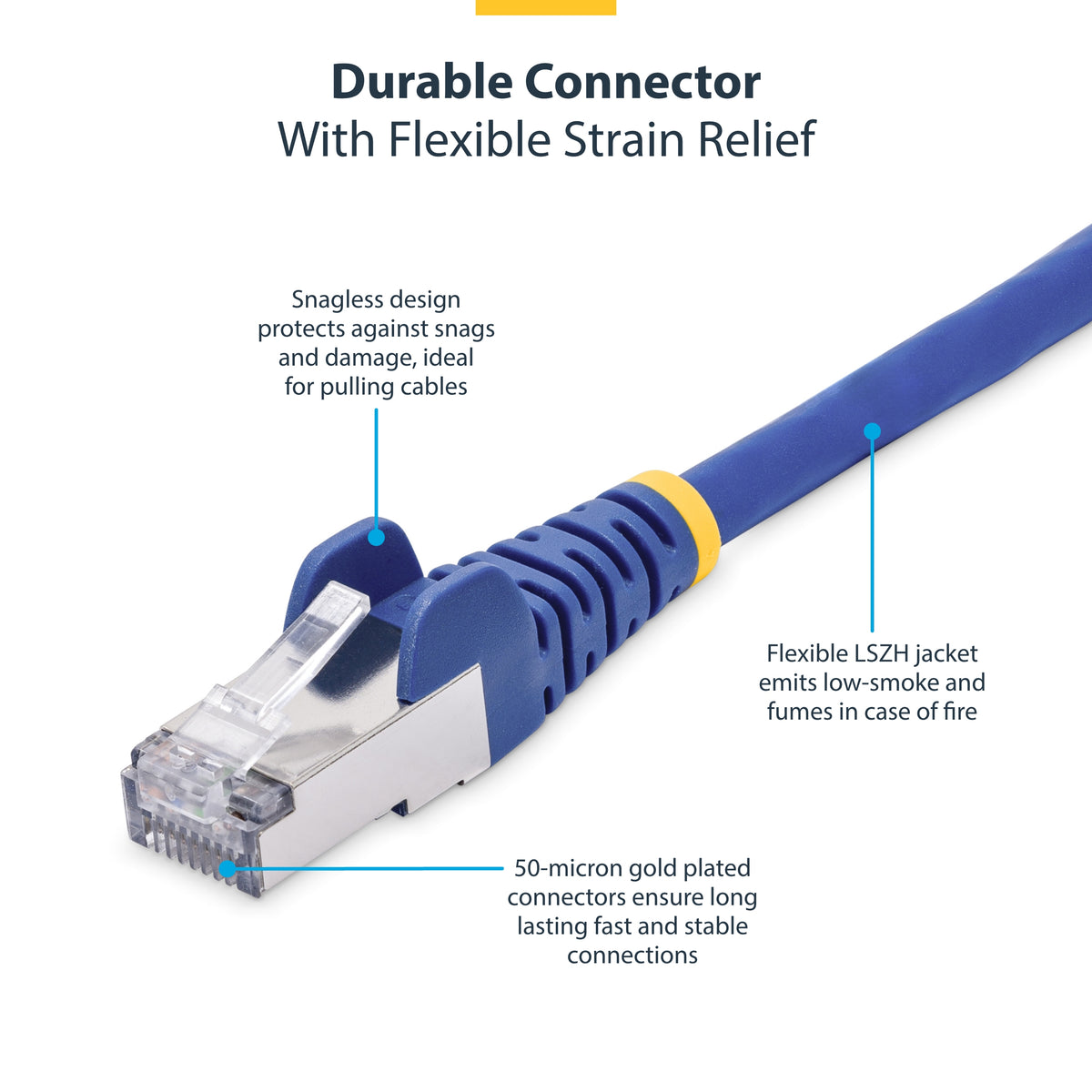 STARTECH networking cable Blue 1,8 m S/FTP (S-STP) Round (NLBL-6F-CAT8-PATCH) - Cartouches Certifiees