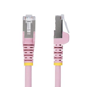 STARTECH networking cable Pink 0,2 m S/FTP (S-STP) Round (NLPN-6IN-CAT6A-PATCH) - Cartouches Certifiees
