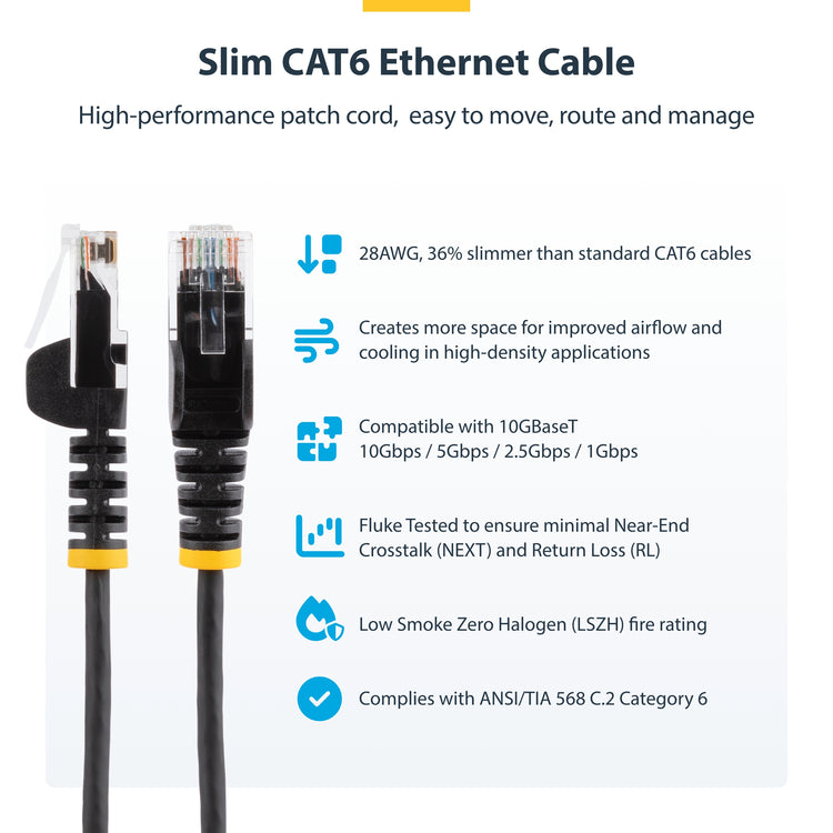STARTECH networking cable Purple 1,2 m Cat6 U/UTP (UTP) Round (N6PAT4PLS) - Cartouches Certifiees