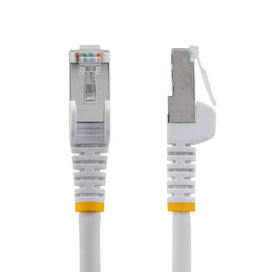STARTECH networking cable White 15,2 m S/FTP (S-STP) Round (NLWH-50F-CAT6A-PATCH) - Cartouches Certifiees