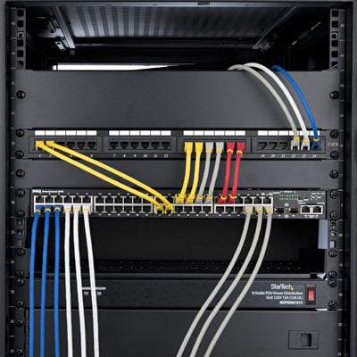 STARTECH networking cable Yellow 7,6 m S/FTP (S-STP) Round (NLYL-25F-CAT6A-PATCH) - Cartouches Certifiees