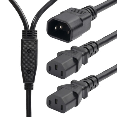 STARTECH power cable Black 1,8 m C14 coupler 2 x C13 coupler (8723-8600-POWER-CORD) - Cartouches Certifiees